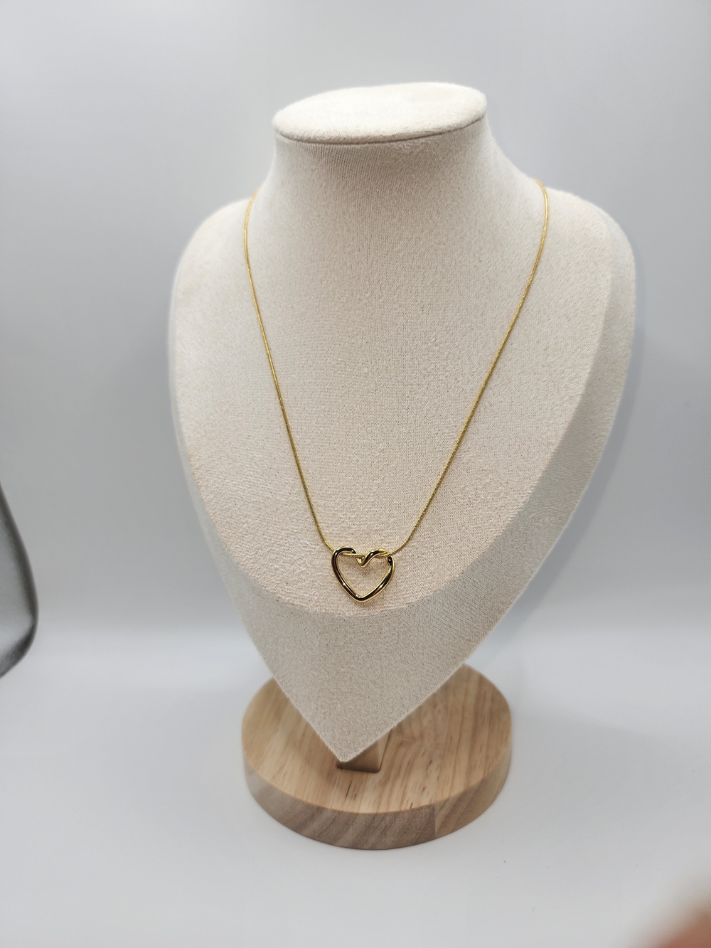 Minimalist Gold Heart Necklace for Women